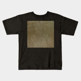 Green leather texture closeup Kids T-Shirt